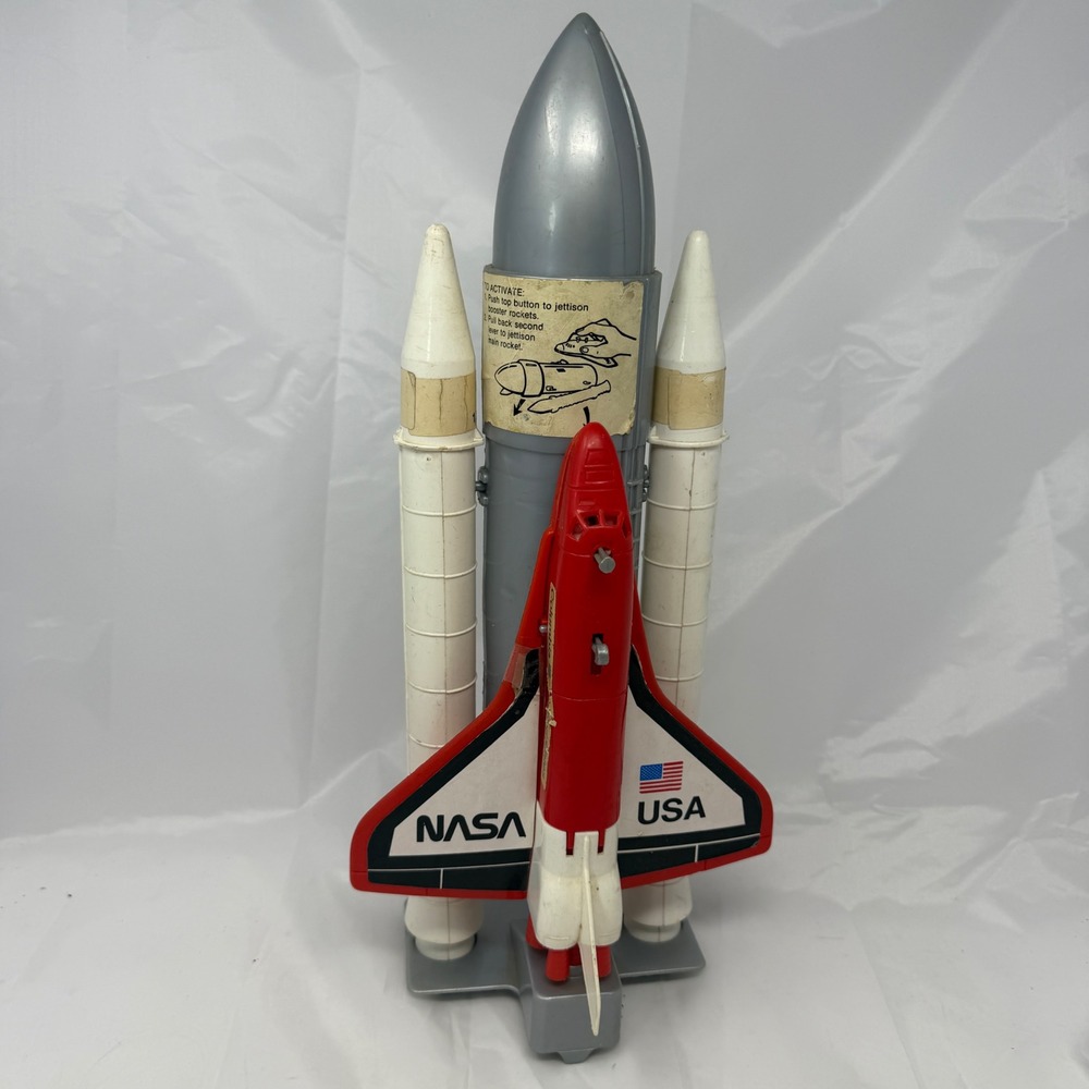 Vintage Processed Plastic Co NASA Space Shuttle Columbia Rocket Toy No. 9660 USA